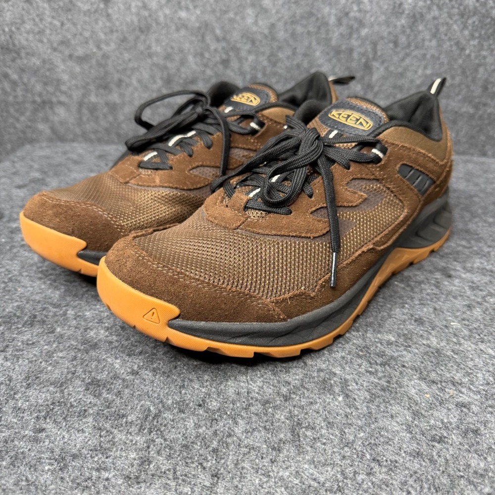Keen NXIS Speed Mens 10 Brown Black Suede Mesh Hiking Trail Shoes 1030356